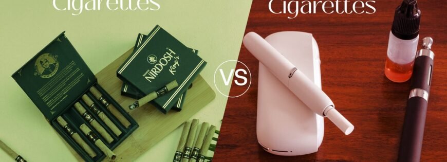 Comparison between herbal cigarette and electronic cigarette