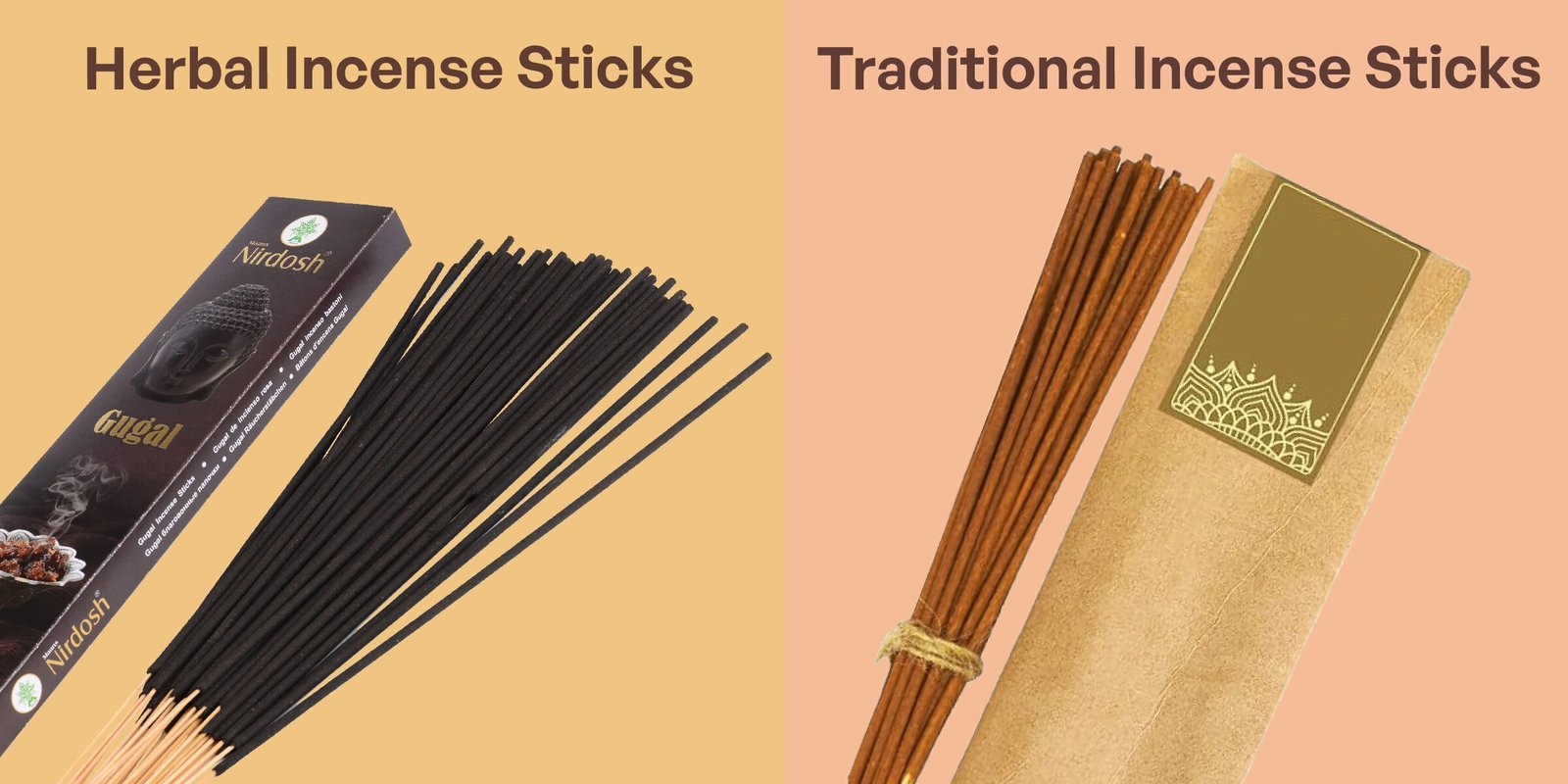 Differences between herbal and traditional incense sticks